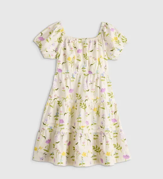 Organic Cotton Poplin Tiered Dress